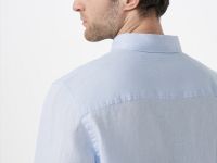 Льняная рубашка, Голубой