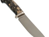 Нож Клык, сталь M398, рукоять карельская береза