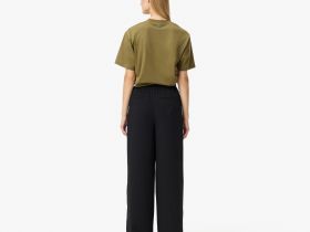 Женские высокие прямые брюки Lacoste свободного кроя