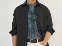 Футболка с принтом, Серый