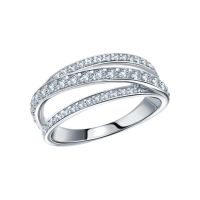 Серебряное кольцо с фианитами