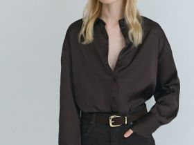 Блузка из сатина, Коричневый