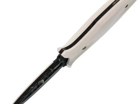 Тактический нож N.C. Custom Grave 2.0 LE Stormtrooper blackwash, сталь AUS-10, рукоять White Elastron