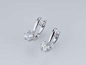 Серьги из белого золота э0912сг04184100