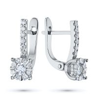 Серьги из белого золота с бриллиантами э4701сг04202857