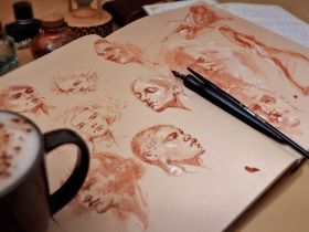 Альбом-склейка для набросков Hahnem?hle "The Cappuccino Pad" 30 л 120 г, светло-коричневый