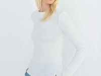 Лонгслив с эффектом стирки, Белый