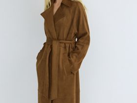 Замшевый тренч, Желтый