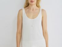 Вязаная майка с кашемиром, Белый