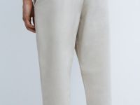 Брюки-чиносы из сатина, Бежевый