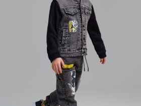 Куртка текстильная джинсовая для мальчиков