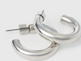 Серьги-кольца, Серебряный