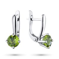 Серьги из белого золота с бриллиантами э4001сг04200689