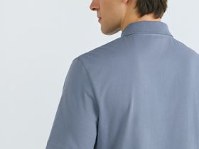 Базовое поло из хлопка, Синий