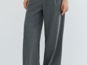 Трикотажные прямые брюки, Серый