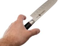 Кухонный нож Сантоку TG, сталь VG-10/обкладка DAMASCUS, рукоять G10