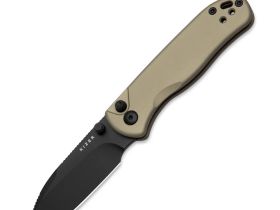 Складной нож Kizer Drop Bear 2 Drop Point black сталь Nitro-V, рукоять Tan Aluminium