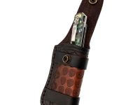 Складной нож Витязь B5299D, сталь дамаск, рукоять огстекло с перламутром, художественное травление