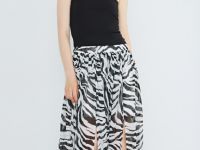 Юбка из шифона, Серый