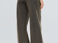 Утеплённые широкие джинсы, Серый