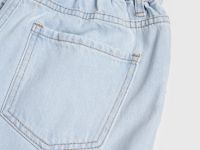 Джинсовые шорты на резинке с поясом, Голубой