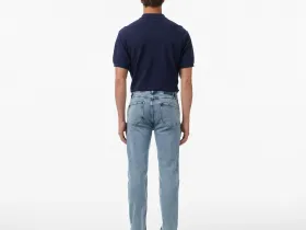 Мужские хлопковые джинсы Lacoste зауженного кроя