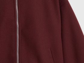 Бомбер из пальтовой ткани, Фиолетовый