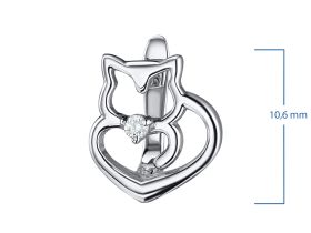 Серьги из серебра с бриллиантами э0601сг04210519