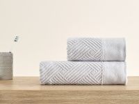 Полотенце махровое Зигзаг/Zigzag, серое