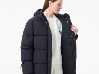 Женский длинный пуховик Lacoste с поясом