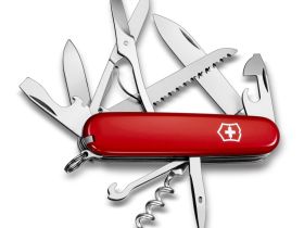 Нож перочинный Victorinox Huntsman, сталь X55CrMo14, рукоять Cellidor®, красный, 15 функций, 91мм