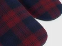 Тапочки в клетку, Синий