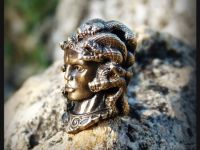 Бусина для темляка Медуза Горгона, латунь