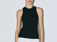 Базовый топ в рубчик, Черный