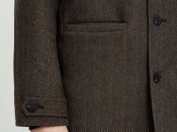 Однобортное пальто с отложным воротником