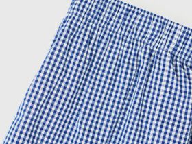 Текстильные боксеры в клетку, Голубой