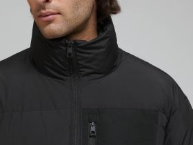 Стеганый пуховик с натуральным пухом