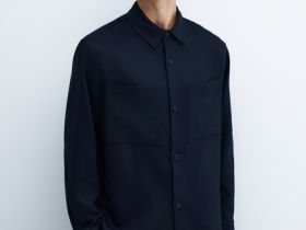 Рубашка из лиоцелла, Черный