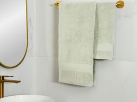 Полотенце махровое Nell, серо-зеленое