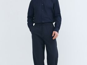 Рубашка из хлопка, Синий