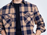 Рубашка прямого силуэта в клетку