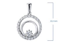 Подвеска из белого золота с бриллиантами э4701пд10110900