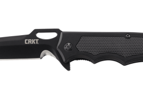 Складной нож CRKT 7050 Septimo, сталь 8Cr13MoV Black Oxide Finish Combo Edge, рукоять алюминий/резиновые вставки