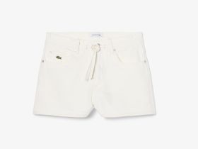 Женские джинсовые короткие шорты Lacoste