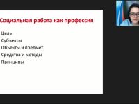 Международный вебинар "Сущность социальной работы: предмет, объекты, субъекты, основные принципы"
