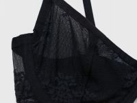 Бюстгальтер из кружевной сетки на косточках, Черный