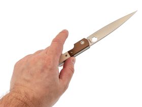 Складной нож Daggerr Corso, satin сталь VG-10, рукоять Cream White G10