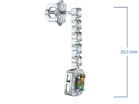 Пусеты из белого золота с и хромдиопсидами э4054пс01260353_white