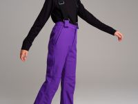 Брюки текстильные с полиуретановым покрытием для девочек