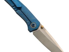Складной нож Assassin knives Argo 2.0, сталь M398, рукоять титан, синий